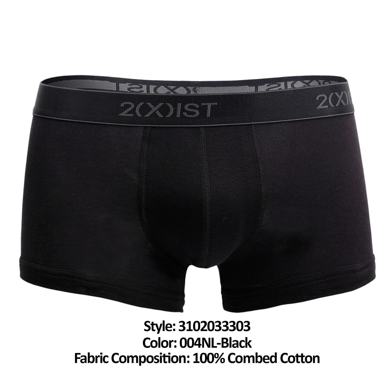 Mens Underwear: 2(X)IST 3102033303 Cotton 3PK No-Show Trunks | eBay