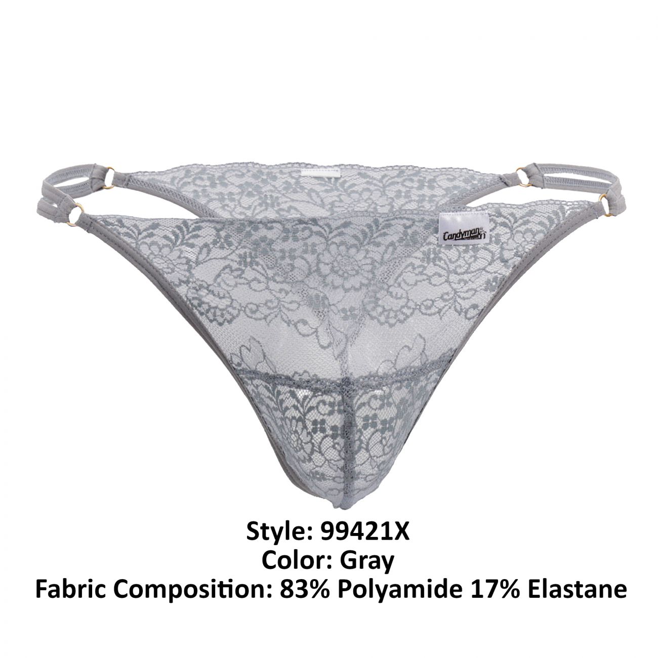 Underwear: CandyMan 99421X Lace G-String Thongs - Picture 10 of 18