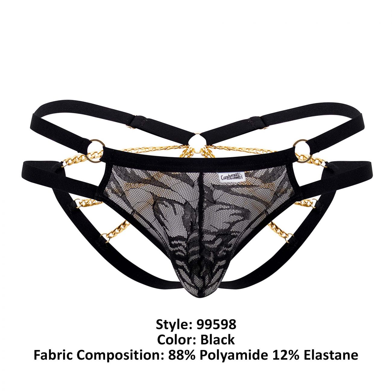 Underwear: CandyMan 99598 Lace and Chain Bikini - 第 6/6 張圖片