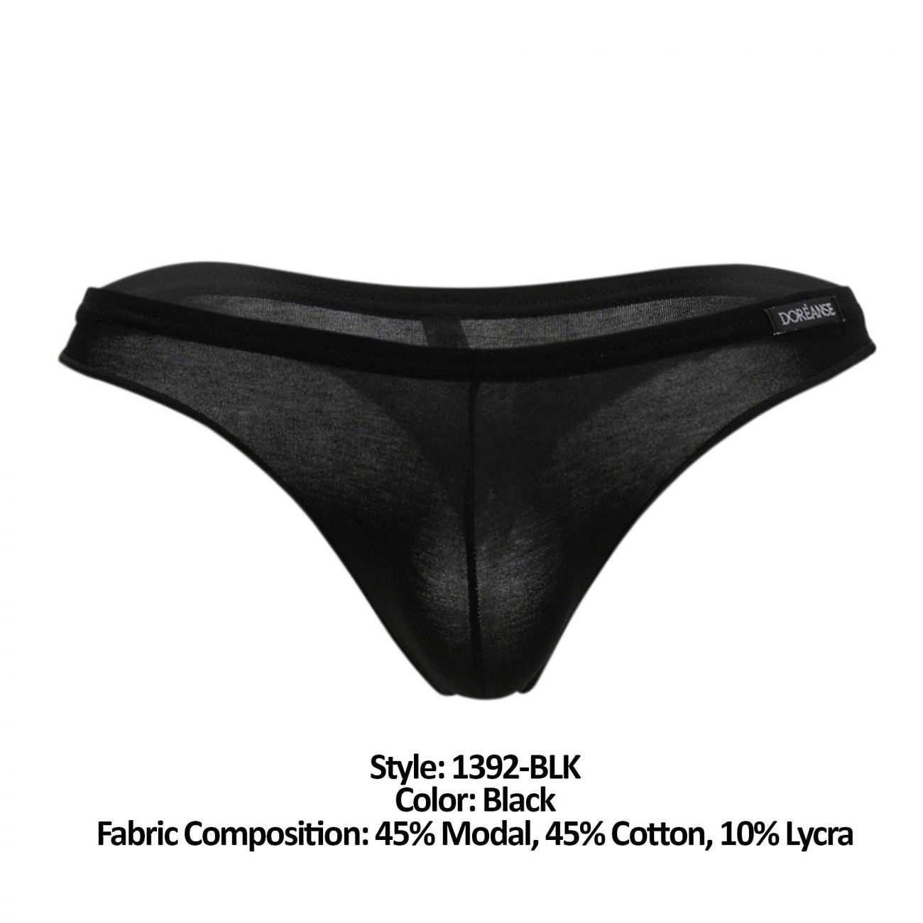 Underwear: Doreanse 1392-BLK Euro Thong | eBay