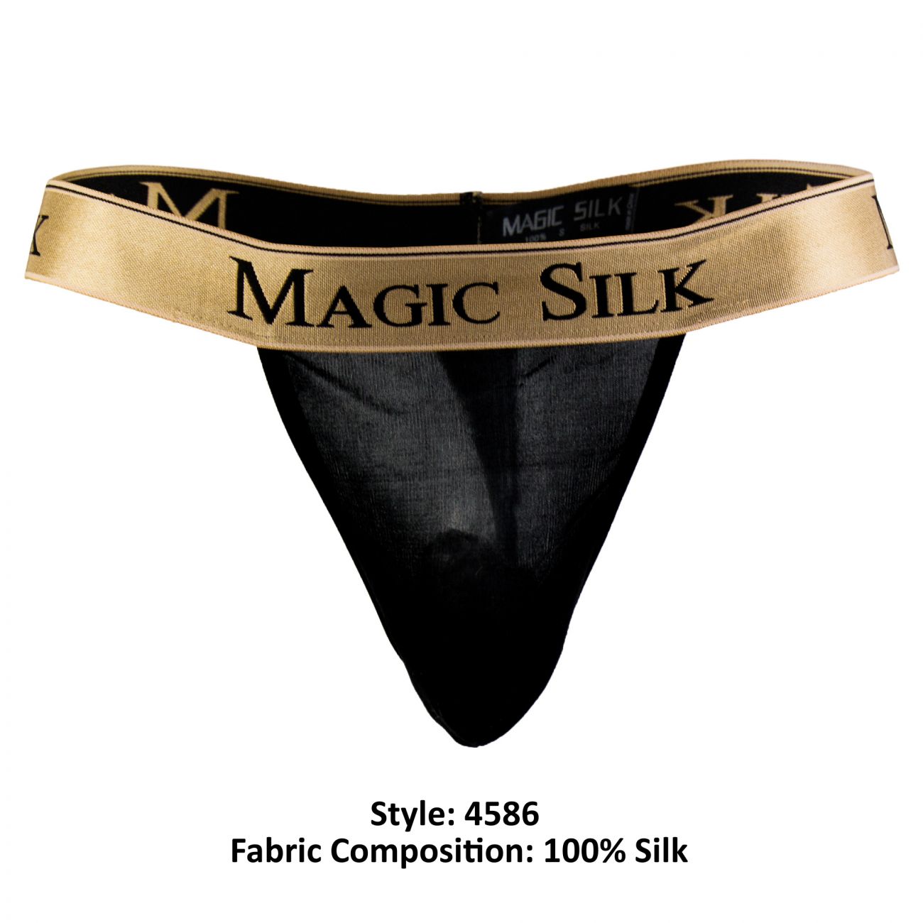 Men's Magic Silk 4586 100% Silk Knit Micro Thong (Cobalt S)