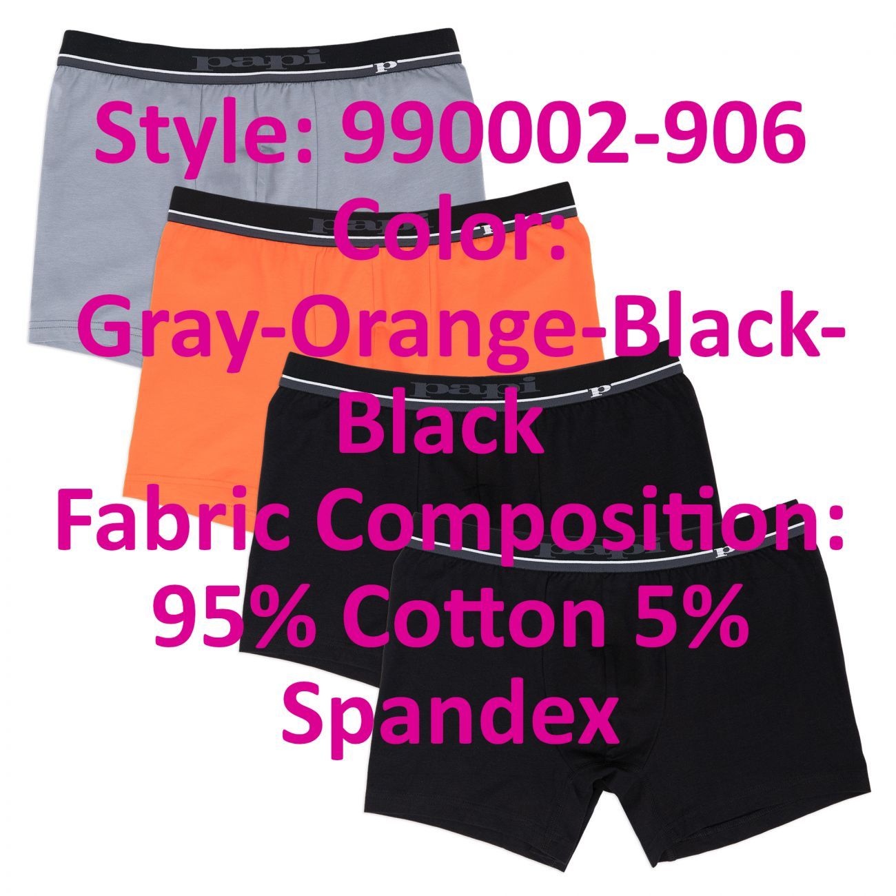Papi Men's Fashion Underwear Boxer Briefs Trunks for Men - Picture 79 of 225