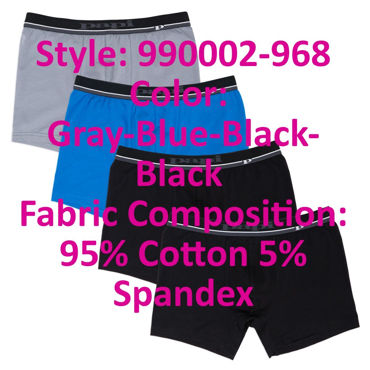 Papi Men's Fashion Underwear Boxer Briefs Trunks for Men - Picture 81 of 225